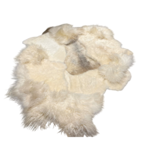 Handgenaaid patchwork tapijt -Off white- 3 lengtes - 180x140