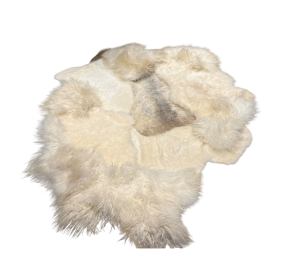 Handgenaaid patchwork tapijt -Off white- 3 lengtes - 180x140