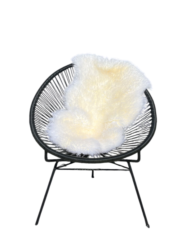 Zweedse schapenvacht - wit curly