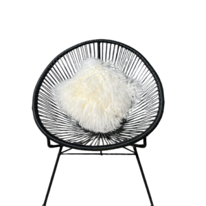 Kussen Tibetaans naturel wit 30x30cm