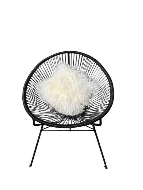 Kussen Tibetaans naturel wit 30x30cm