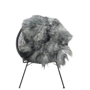 IJslandse schapenvacht - naturel grijs - langharig