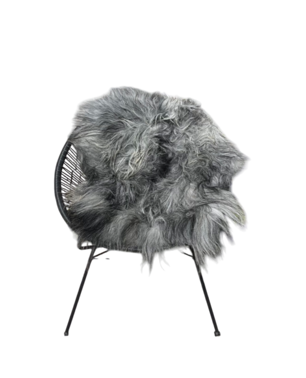 IJslandse schapenvacht - naturel grijs - langharig