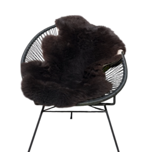 Engelse schapenvacht - naturel bruin / zwart