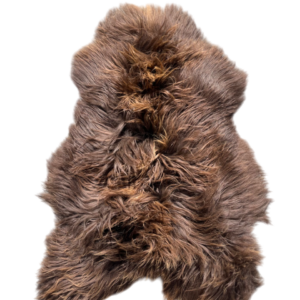IJslandse schapenvacht - naturel bruin - langharig