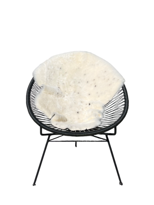 IJslandse schapenvacht - naturel gespot - kortgeschoren