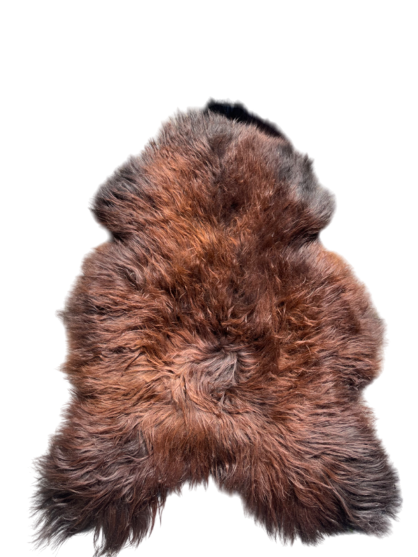 IJslandse schapenvacht - XL - bruin gebleekt - langharig