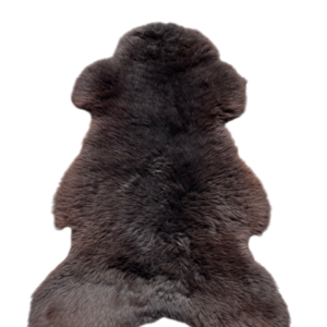 Engelse schapenvacht - naturel bruin / zwart