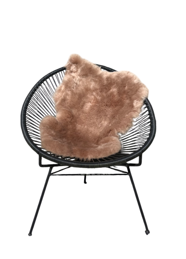 IJslandse schapenvacht - Camel rosé gekleurd - kortharig