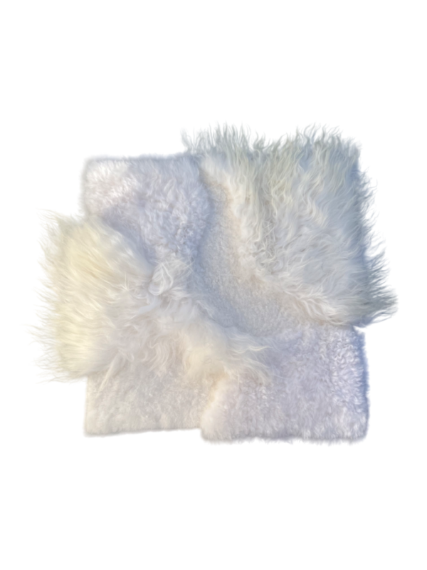 Patchwork bedtapijt - wit - 70x70cm