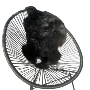 Lamsvel - naturel zwart- maat V