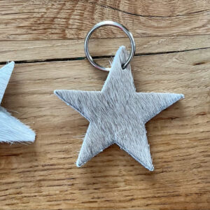 Sleutelhanger uit koehuid - ster