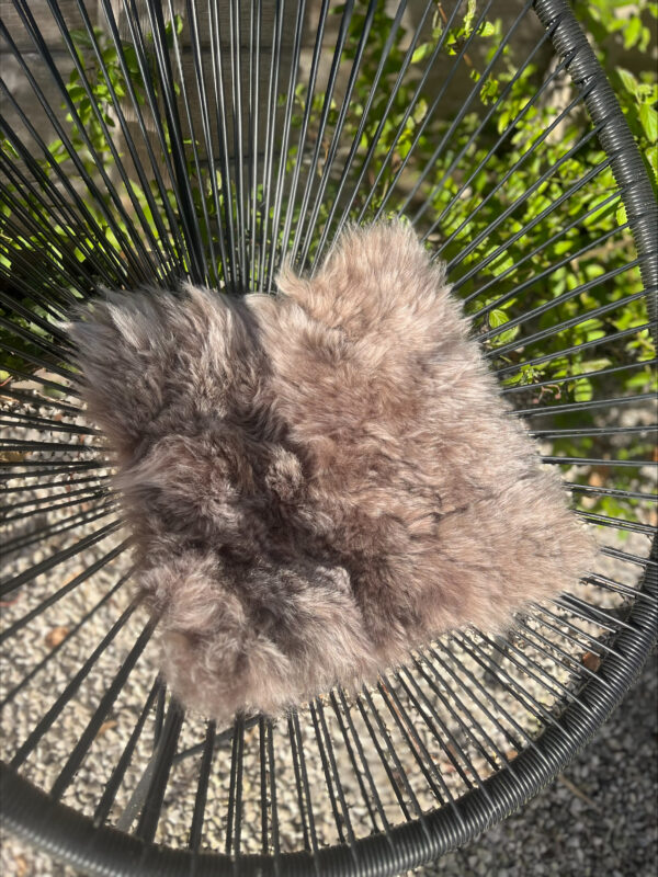 Stoelpad -  gekleurd taupe - 35x35cm