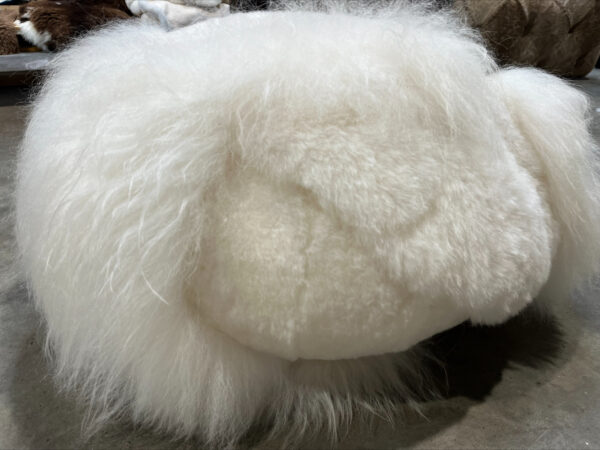 Patchwork vloerpoef - naturel wit