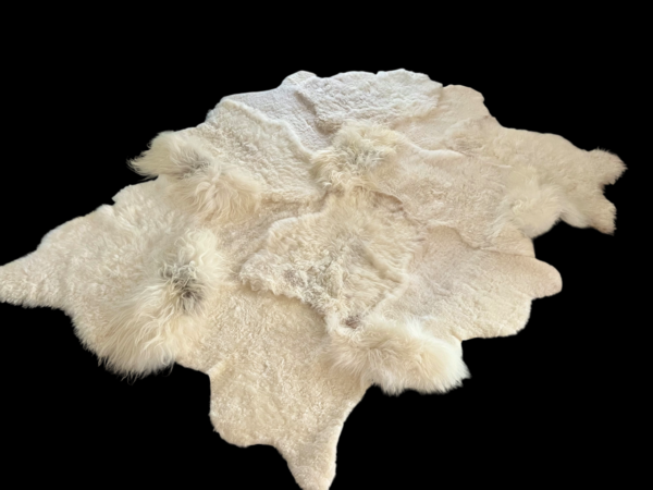 Handgenaaid patchwork tapijt -Off white- 3 lengtes - 220x180