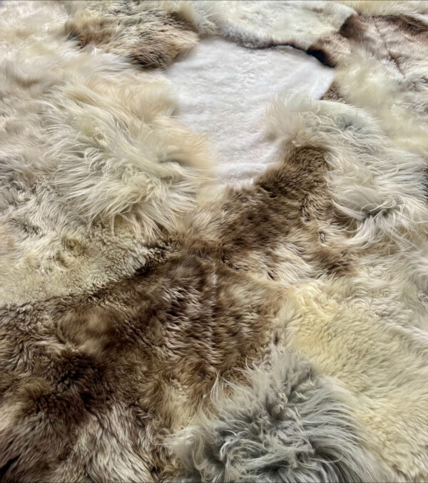 Handgenaaid patchwork tapijt - Naturel MIX - 3 lengtes- 230x170cm