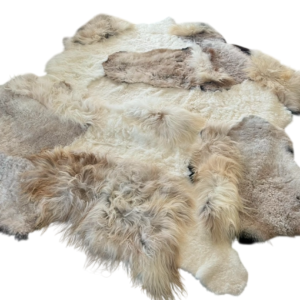 UNIEK STUK- Handgenaaid patchwork tapijt - melange/white - 3 lengtes- 240x200cm