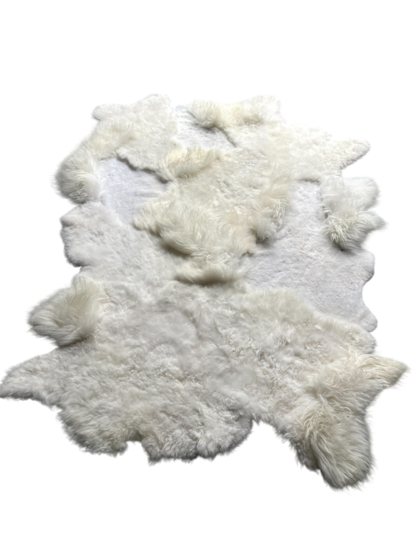 Handgenaaid patchwork tapijt -White- 3 lengtes - 250x180cm