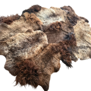 Handgenaaid patchwork tapijt - Naturel Brown/Mix - 3 lengtes- 230x160cm