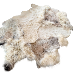 Handgenaaid patchwork tapijt -Mélange/White- 3 lengtes - 220x170cm
