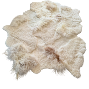 Handgenaaid patchwork tapijt -Off white- 3 lengtes - 220x180cm