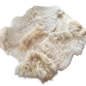Handgenaaid patchwork tapijt -Off white- 3 lengtes - 160x130cm