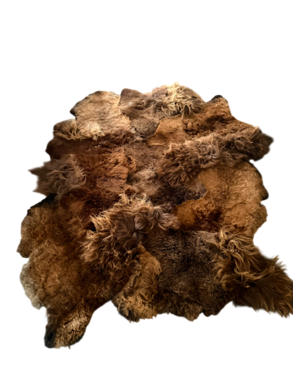 Handgenaaid patchwork tapijt - Brown / Rusty  - 2 lengtes- 230x180cm