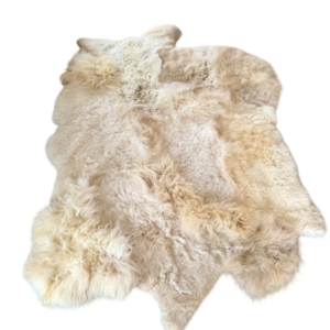 Handgenaaid patchwork tapijt -Off white/beige- 2 lengtes - 200x160cm