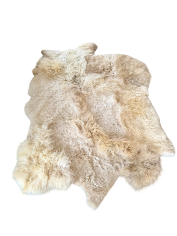 Handgenaaid patchwork tapijt -Off white/beige- 2 lengtes - 200x160cm