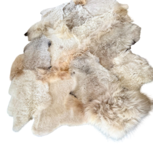 Handgenaaid patchwork tapijt -Off white/mélange- 3 lengtes - 260x180cm