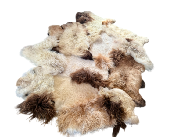 Handgenaaid patchwork tapijt - Naturel English MIX - beige/brown/rusty - 3 lengtes- 220x170cm