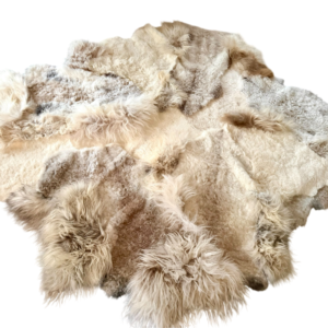 Handgenaaid patchwork tapijt -Off white/mélange- 3 lengtes - 220x200cm