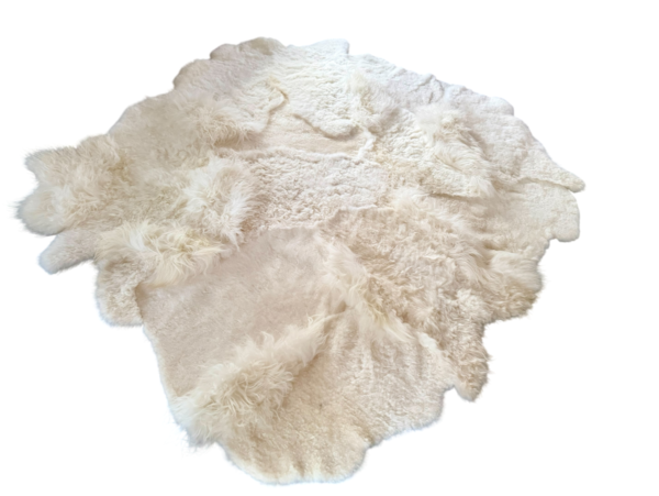Handgenaaid patchwork tapijt -White- 3 lengtes - 220x240cm