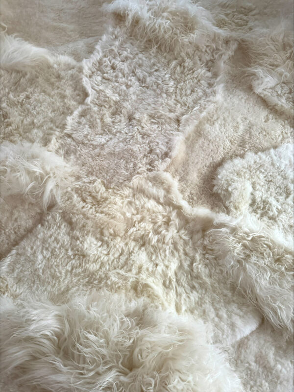 Handgenaaid patchwork tapijt -White- 3 lengtes - 220x240cm